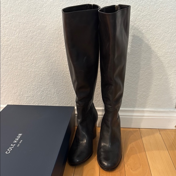 Cole Haan Shoes - BN never worn Cole Haan Black Heeled Boots with back zipper